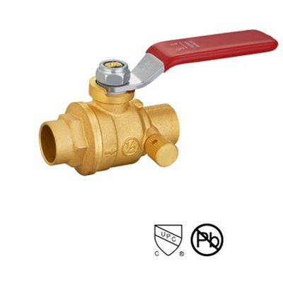 600WOG 150WSP Full Port 1/ 2 Solder Ball Valve With Chrome Plating Or Zinc Alloy 1/2–1″