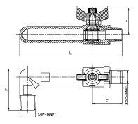 Brass Hose Bibb Ball Valve Male And Female Threaded Brass Valve With Aluminum Alloy Handle