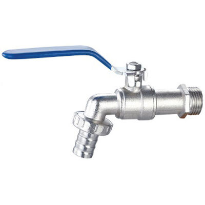 Bibcock Ball Valve With Brass / Zinc Body &amp; PVC Filter Rubber Gasket Bibcock For Water