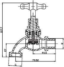 ANSI Male Threaded Hose Bib Brass Bibcock Valve With Ball Core And Brass Body Handle