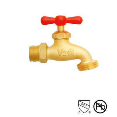 Male Threaded Bbrass Ball Bibcock Hose Bibb Valve Brass Body And Handle