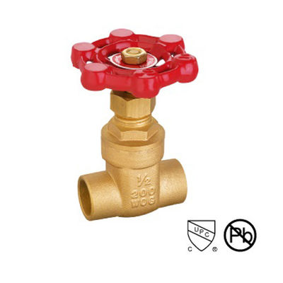 Casting Body Brass Solder 2 Inch Brass Gate Valve / Water Gate Valve