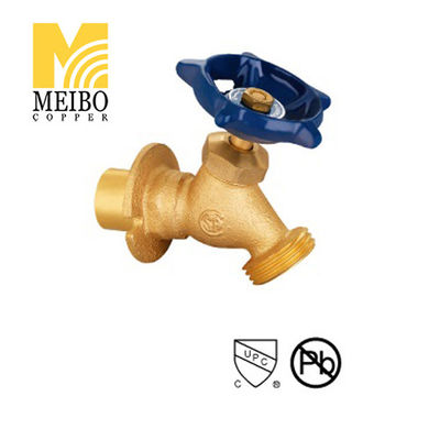 Threaded And Solder Ends  Plain Brass Boiler Drain Valve  For Machine