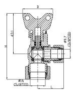200 Psi 1/2 Inch OEM/ODM 15mm Chrome Plated Angle Valve / Hot Water Angle Valve