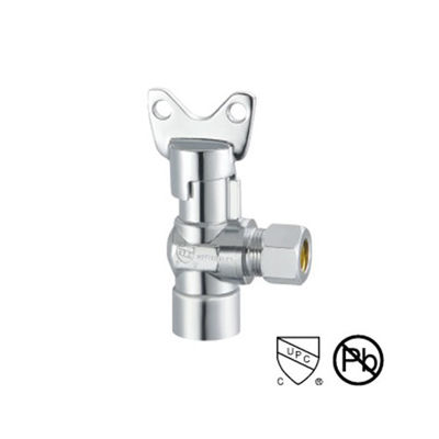 Solder Brass Copper Angle Valve 1 2 X 3 8 Lead Free 1.5 GPM Flow Rate