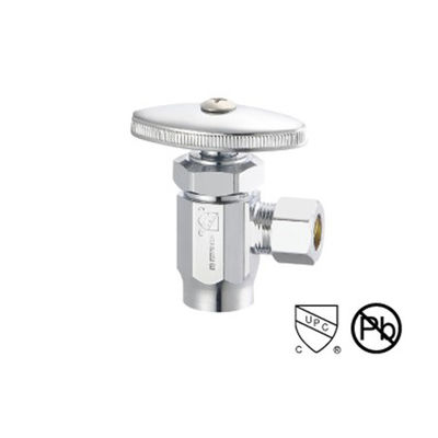 Solder Brass Copper 1/ 2 Inch Angle Valve  Faucet Angle Stop Chrome Plating Lead Free