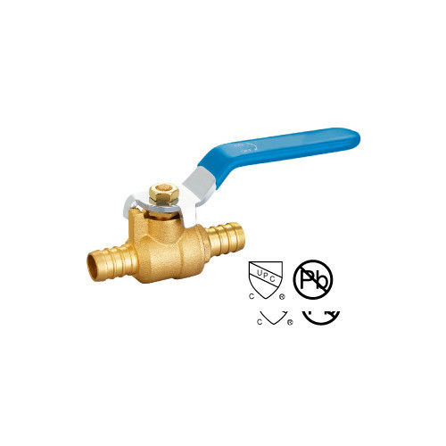 high quality Plain Or Bronze Coating Pex X  3/8&quot;-1&quot; Pex Ball Valve With Drain 600WOG brass