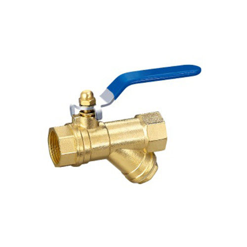 1/2 Inch Brass 600 Wog Ball Valve With Strainer Female And Male Threaded  With Drain 1/2”-1&quot;(600WOG, 150WSP)