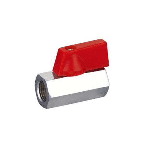 F X F Female Threaded 3 / 8 Brass Mini Ball Valve , 3 / 4 Mini Ball Valve
