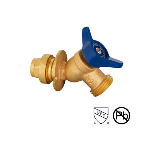 SS Quick Connected Brass Stop Valve / Hose Bibb Valve Drain With Aluminum Handle 1/2&quot;