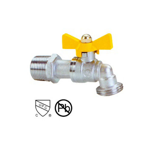 General 1/2- -3 /4 Ball Valve Hose Bibb Gas Oil Water Bib Valve