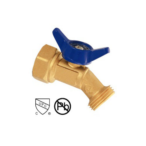 Manual Brass Hose Bibb Brass Gas Cock Male And Female Threaded With Brass Lock Nut