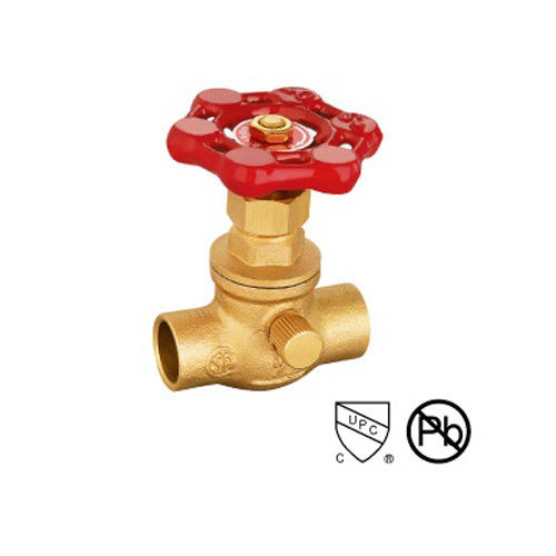 1/2″ -3/4″ Solder Ends Connect Brass Stop Valves With Drain Brasscraft Stop Valve