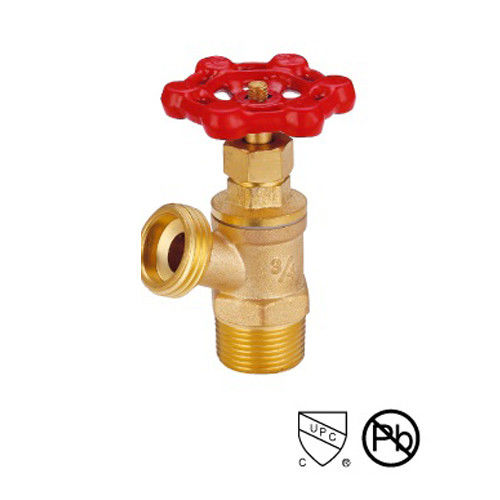 Male NPT threaded Straight 1 / 2 inch boiler drain Full Port Up to 180°F
