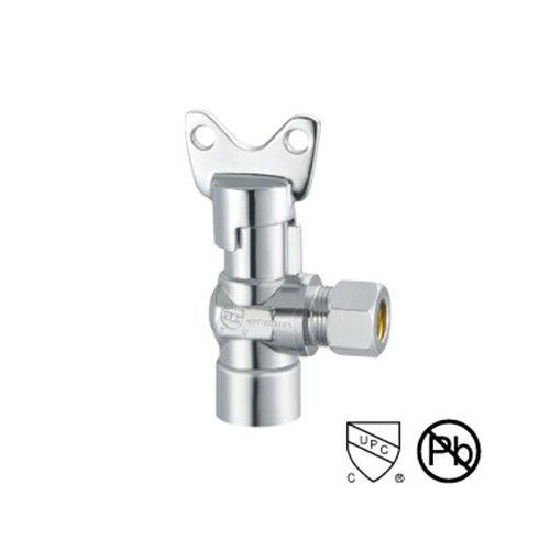 Solder Brass Copper Angle Valve 1 2 X 3 8 Lead Free 1.5 GPM Flow Rate