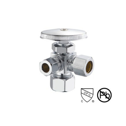 15mm Solder Brass 3 Way Angle Stop Valve 1/2 Inch Female / Male Thread