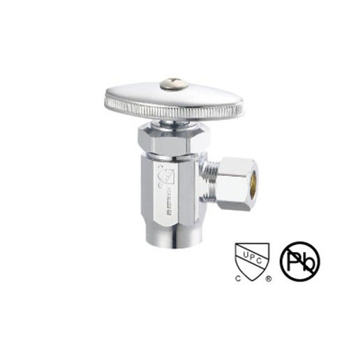 Solder Brass Copper 1/ 2 Inch Angle Valve  Faucet Angle Stop Chrome Plating Lead Free